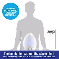 Bell + Howell Ultrasonic Color Changing Humidifier and Aroma Diffuser