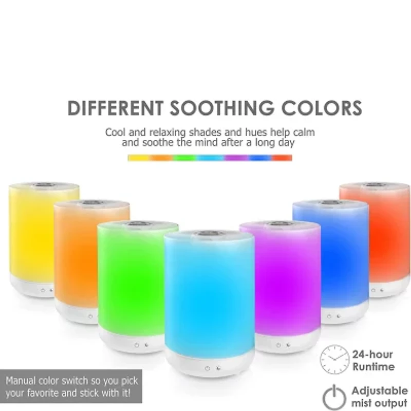 Bell + Howell Top Fill Humidifier, Aroma Diffuser & Mood Light