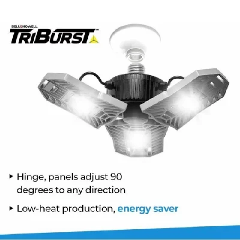 Bell + Howell Triburst Multi-Directional High Intensity Lighting for Indoor and Outdoor, Shop, Ceiling, and Garage Lighting