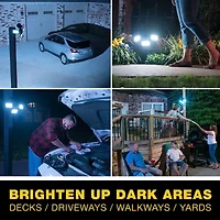 Bell + Howell Bionic Floodlight Solar-Powered, Motion-Sensing, Outdoor Light with Adjustable Panals