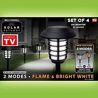 Bell + Howell Solar Powered Pathway and Garden Lights with 2 Lighting Modes