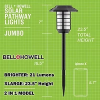 Bell + Howell Solar Powered Pathway and Garden Lights with 2 Lighting Modes