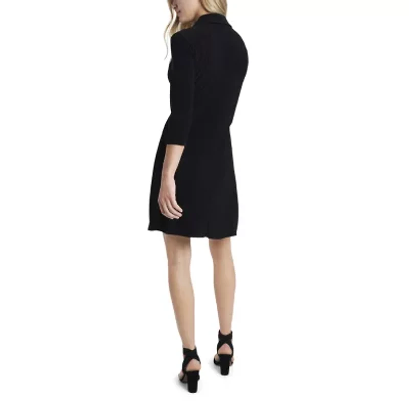 MSK Womens 3/4 Sleeve Shift Dress