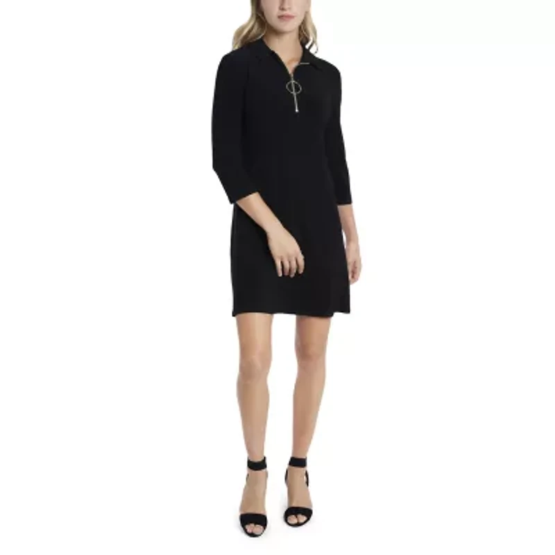 MSK Womens 3/4 Sleeve Shift Dress