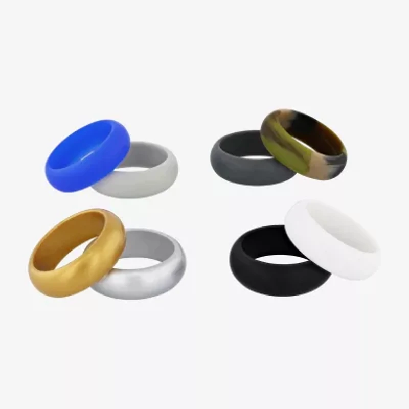 Camo Mens 8MM Silicone Wedding Band