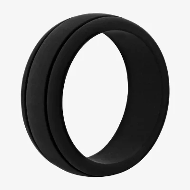 Mens 8MM Silicone Wedding Band