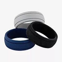 Mens 8MM Silicone Wedding Band