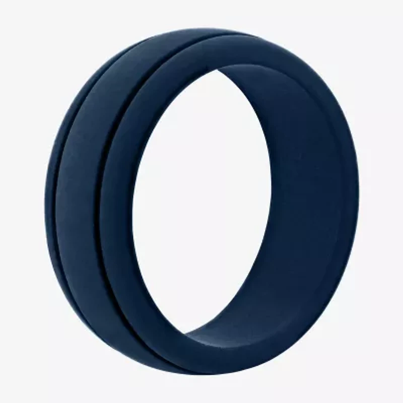 Mens 8MM Silicone Wedding Band