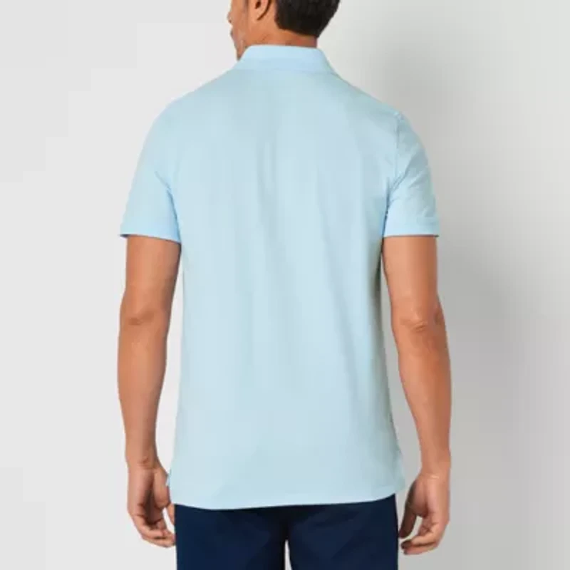 St. John's Bay Premium Stretch Mens Classic Fit Short Sleeve Polo Shirt