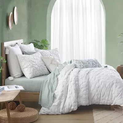 Peri Home Chenille Laurel 3-pc. Embroidered Duvet Cover Set