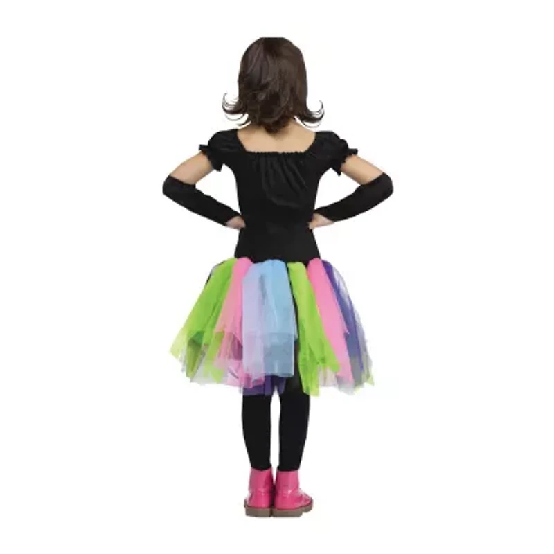 Toddler Girls Funky Punky Bones Tutu Costume