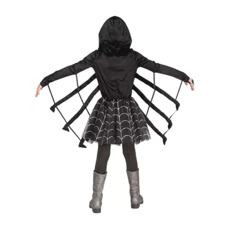 Little & Big Kid Girls Sparkling Spider Costume