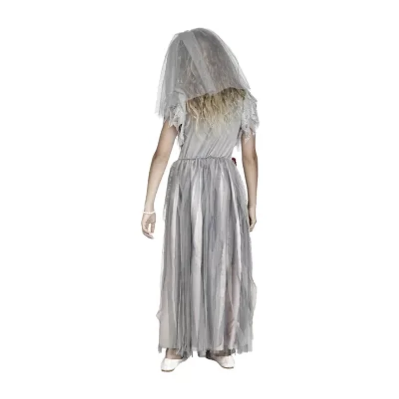 Little & Big Kid Girls Zombie Bride Costume
