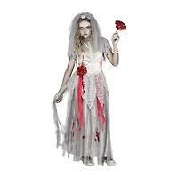 Little & Big Kid Girls Zombie Bride Costume