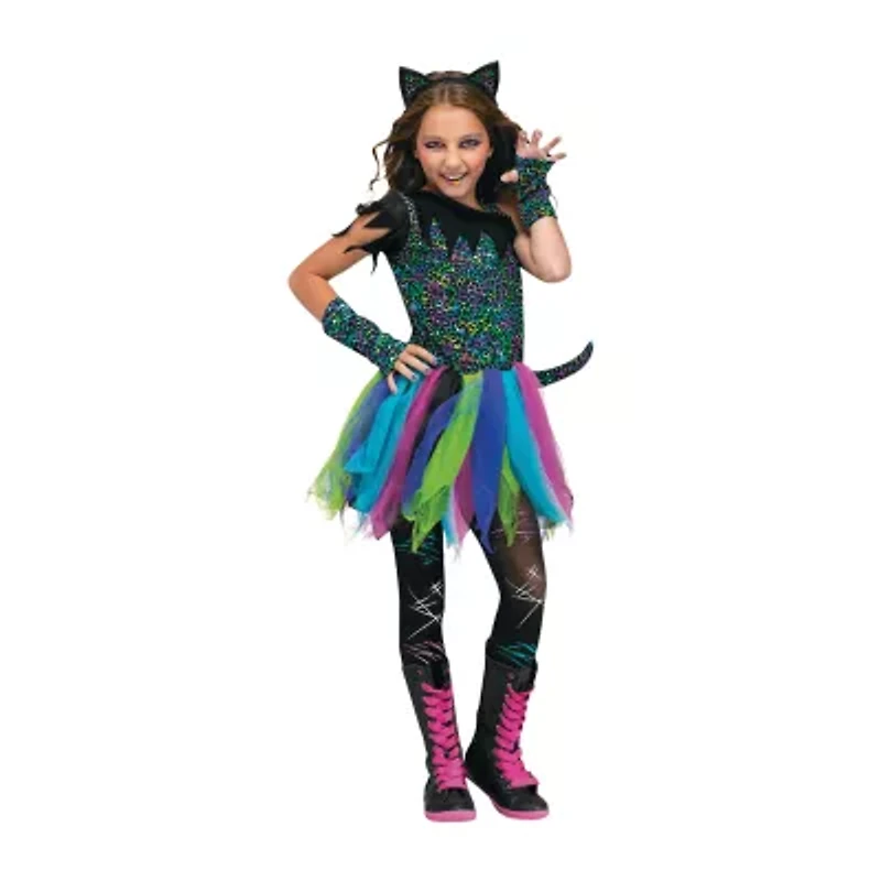 Little & Big Kid Girls Wild Cat Costume