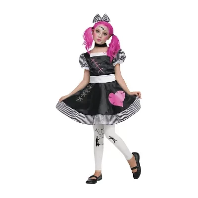 Little & Big Kid Girls Broken Doll Costume