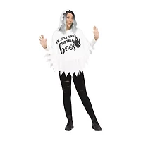 Womens Here For The Boos Only Poncho Costume