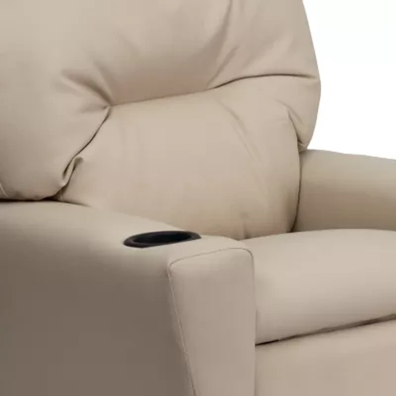Chandler Plush Recliner with Cup Holder for Kids