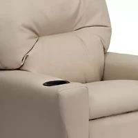 Chandler Plush Recliner with Cup Holder for Kids