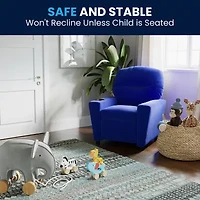 Chandler Plush Recliner with Cup Holder for Kids