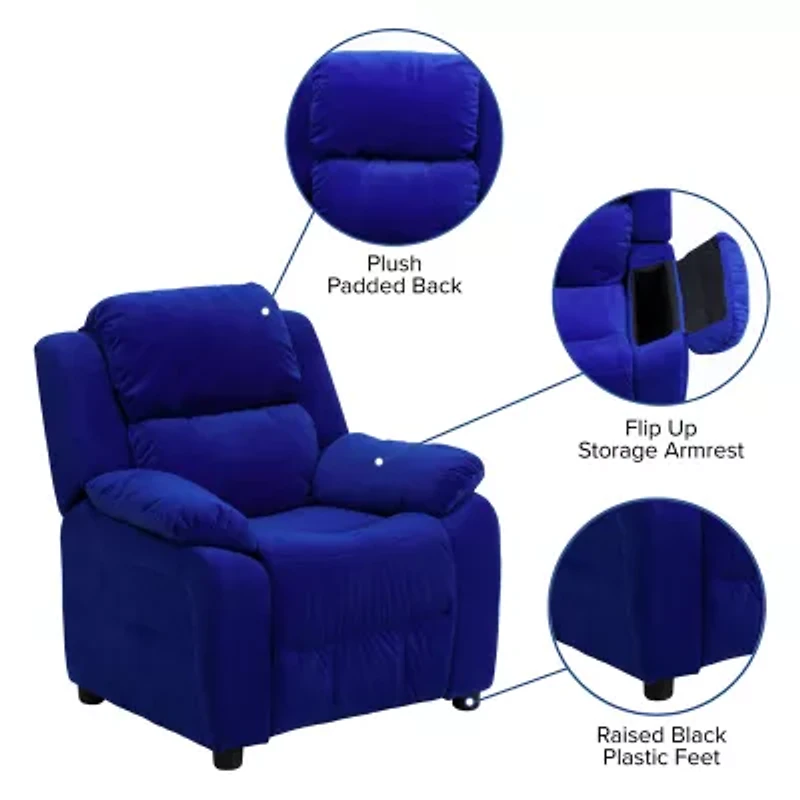 Charlie Padded Arm Recliner for Kids