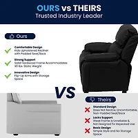 Charlie Padded Arm Recliner for Kids