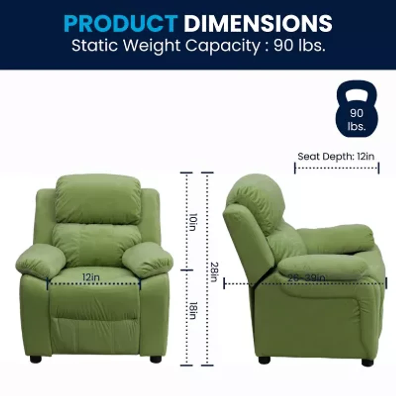 Charlie Padded Arm Recliner for Kids