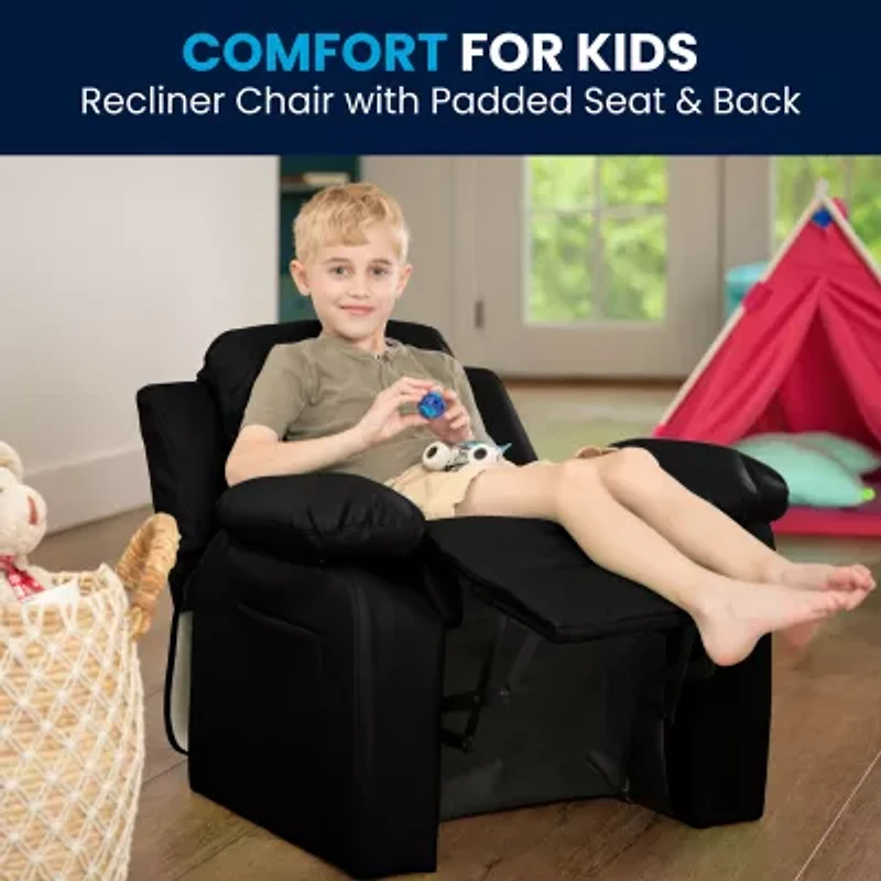 Charlie Padded Arm Recliner for Kids