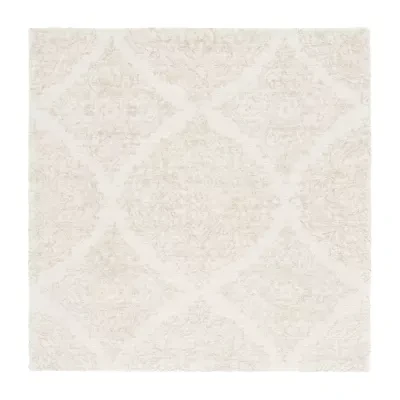 Martha Stewart Abel Floral Hand Tufted 6' X 6' Indoor Square Area Rug