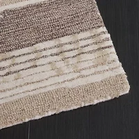 Martha Stewart Lizzie Stripe Hand Tufted Washable 6' X 6' Indoor Square Area Rug