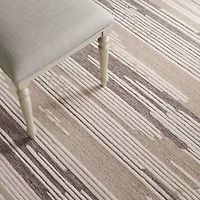 Martha Stewart Lizzie Stripe Hand Tufted Washable 6' X 6' Indoor Square Area Rug