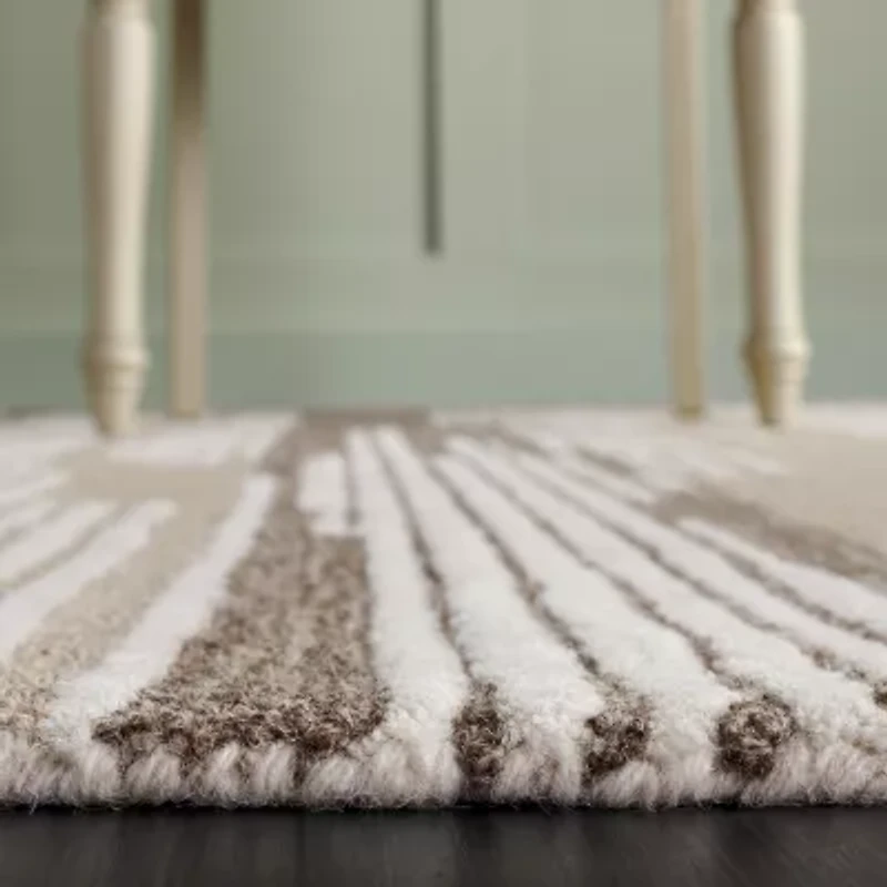 Martha Stewart Lizzie Stripe Hand Tufted Indoor Rectangular Area Rug