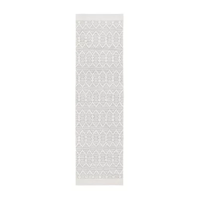 Martha Stewart Aria Bordered Loomed 27" X 96" Indoor Rectangular Runner