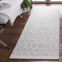 Martha Stewart Aria Bordered Loomed 27" X 96" Indoor Rectangular Runner