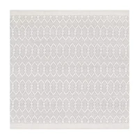 Martha Stewart Aria Bordered Loomed 6' X 6' Indoor Square Area Rug