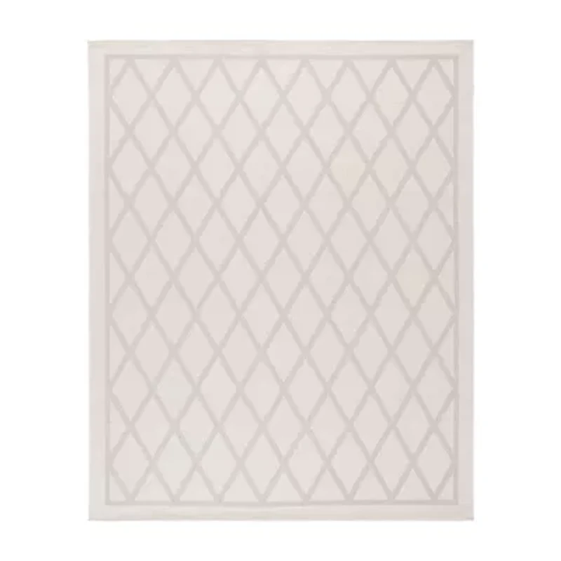 Martha Stewart Kalli Bordered Washable Outdoor Rectangular Area Rug