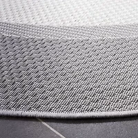Martha Stewart Zia Bordered Washable 6'7" X 6'7" Outdoor Round Area Rug"