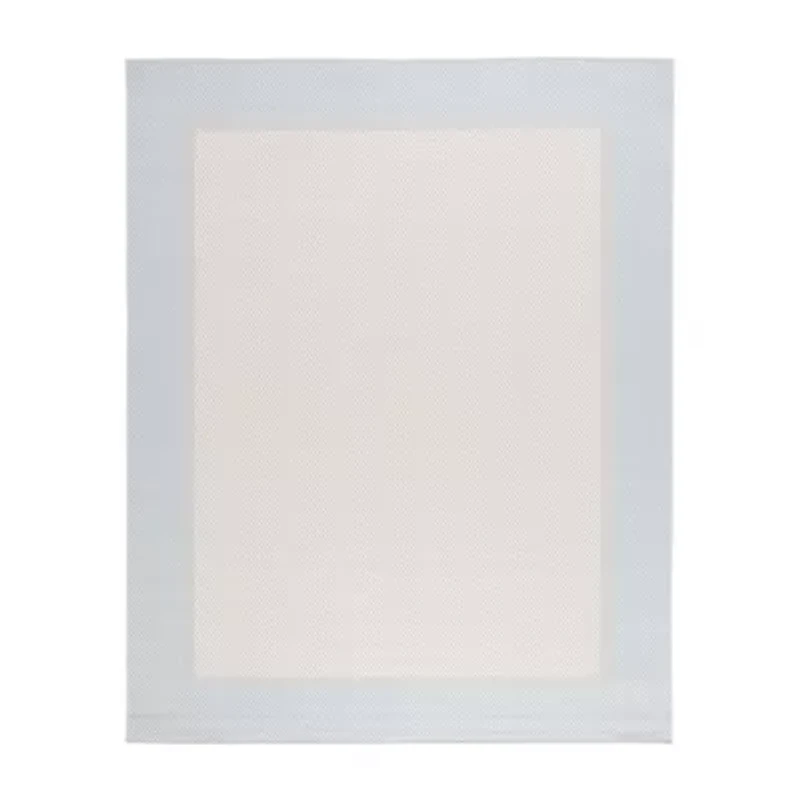 Martha Stewart Zia Bordered Washable Outdoor Rectangular Area Rug
