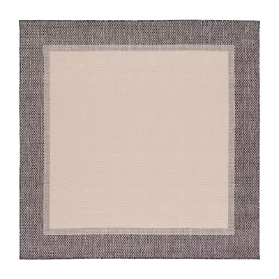 Martha Stewart Zia Bordered 6'7" X 6'7" Outdoor Square Area Rug