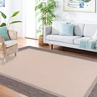 Martha Stewart Zia Bordered 6'7" X 6'7" Outdoor Square Area Rug