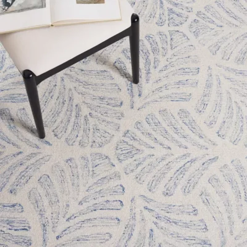 Martha Stewart Char Floral Hand Tufted 6' X Indoor Round Area Rug