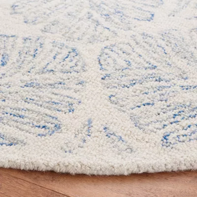 Martha Stewart Char Floral Hand Tufted 6' X Indoor Round Area Rug