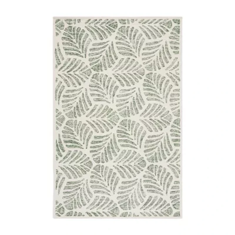 Martha Stewart Char Floral Hand Tufted Indoor Rectangular Area Rug