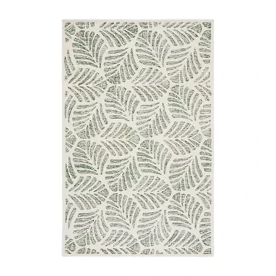 Martha Stewart Char Floral Hand Tufted Indoor Rectangular Area Rug