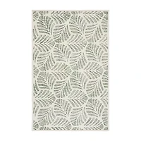 Martha Stewart Char Floral Hand Tufted Indoor Rectangular Area Rug