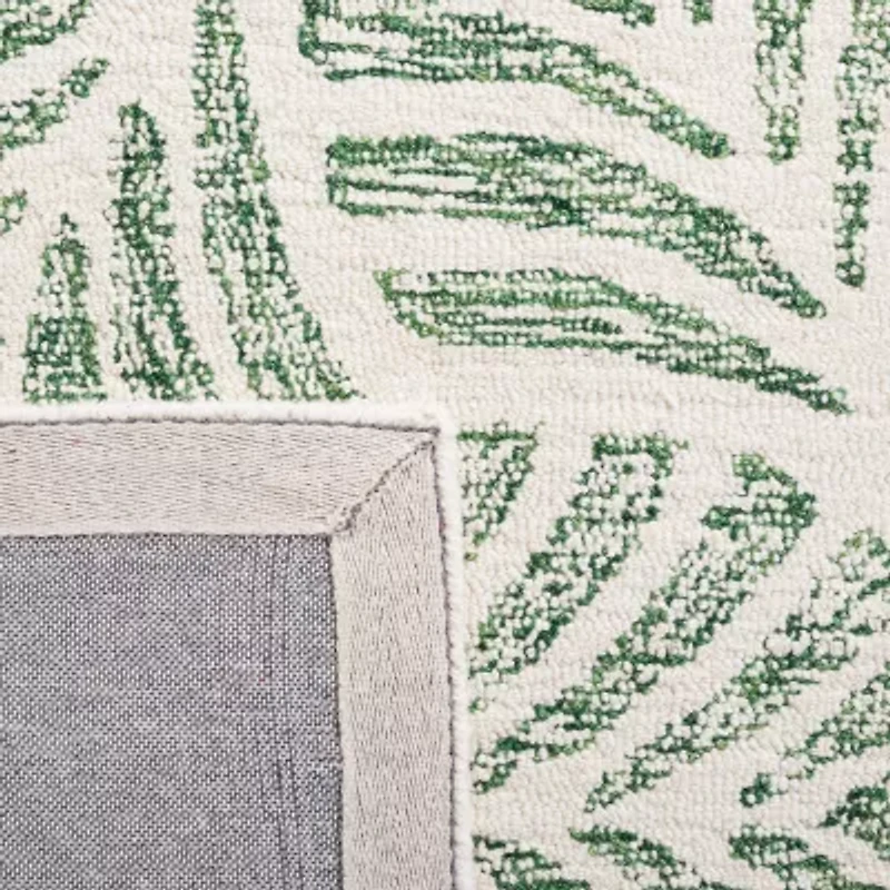 Martha Stewart Char Floral Hand Tufted Indoor Rectangular Area Rug