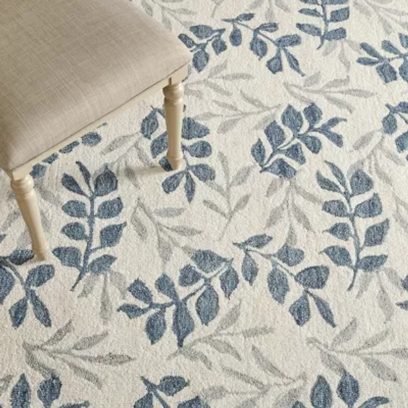 Martha Stewart Cora Floral Hand Tufted Indoor Rectangular Area Rug