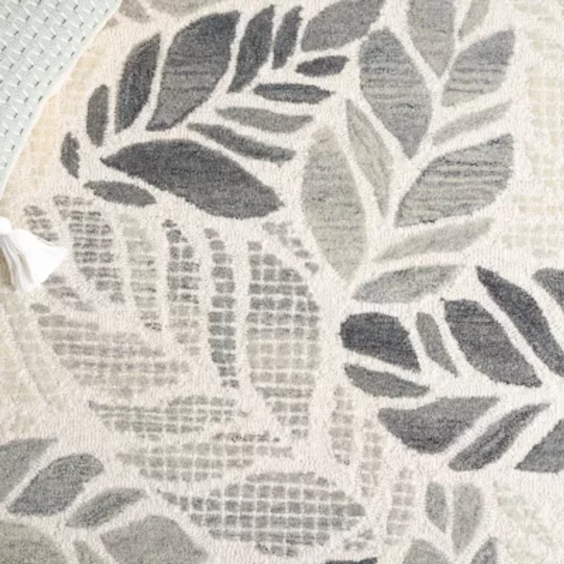Martha Stewart Finn Floral Hand Tufted 36" X 60" Indoor Rectangular Accent Rug