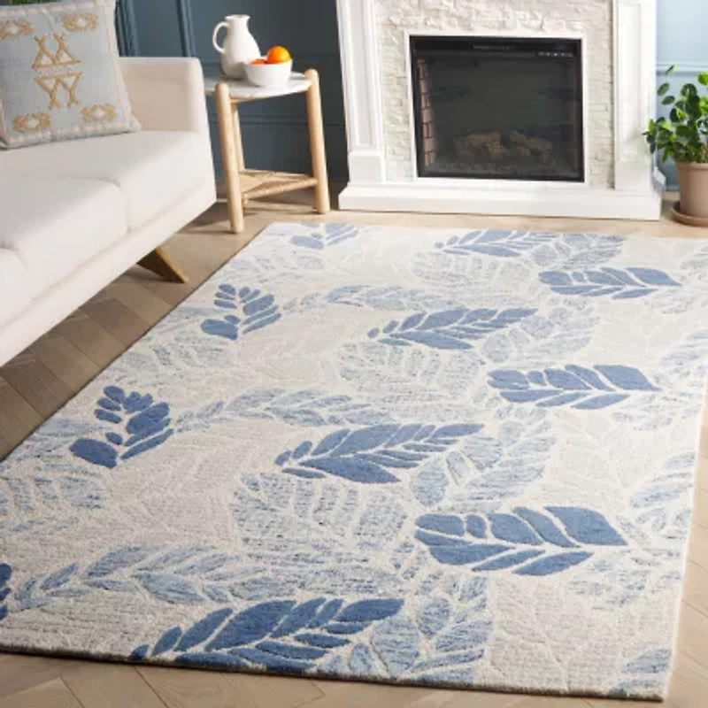 Martha Stewart Finn Floral Hand Tufted Indoor Rectangular Area Rug