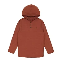 Quiksilver Big Kid Boys Long Sleeve Hooded Regular Fit Henley Shirt